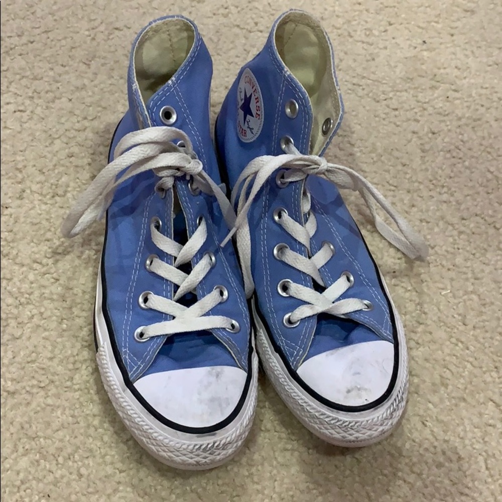 blue high top converse